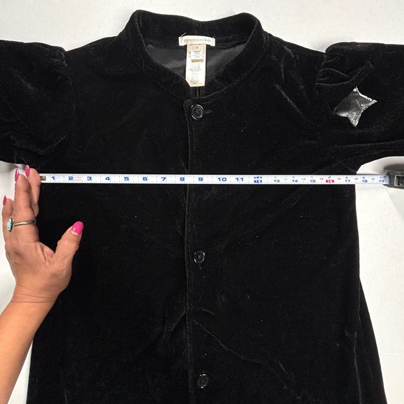 Pottery Barn Kids 10 Black Velvet Wizard Robe Moon Stars Celestial Costume Cloak - Picture 5 of 9